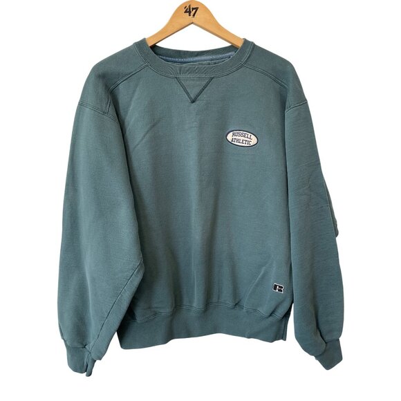 90s Russell Athletic Sweatshirt Size Large Pullover Crewneck Pro Cotton Blend - Picture 1 of 6